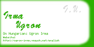 irma ugron business card